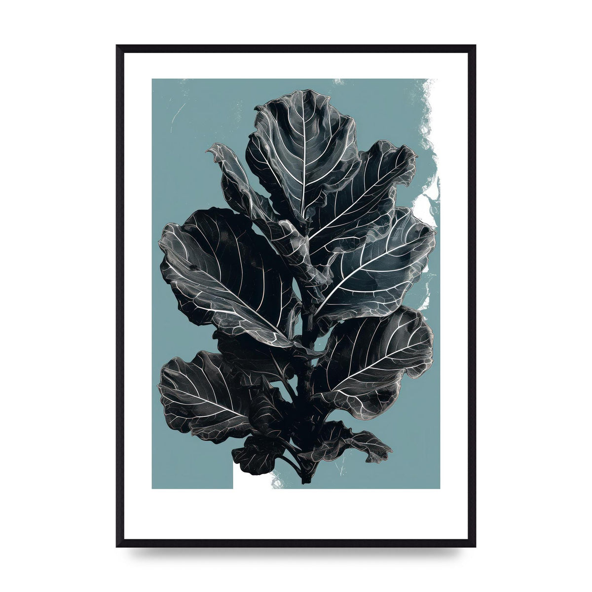 Fiddle Leaf Fig in 2D Risograph