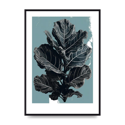 Fiddle Leaf Fig in 2D Risograph