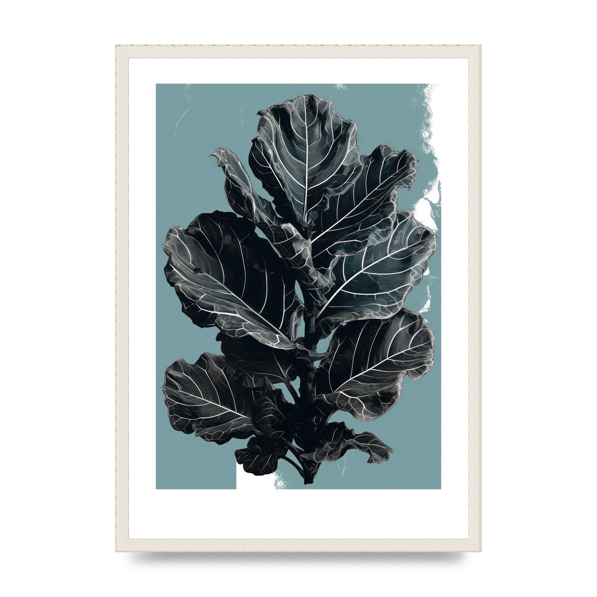 Fiddle Leaf Fig in 2D Risograph