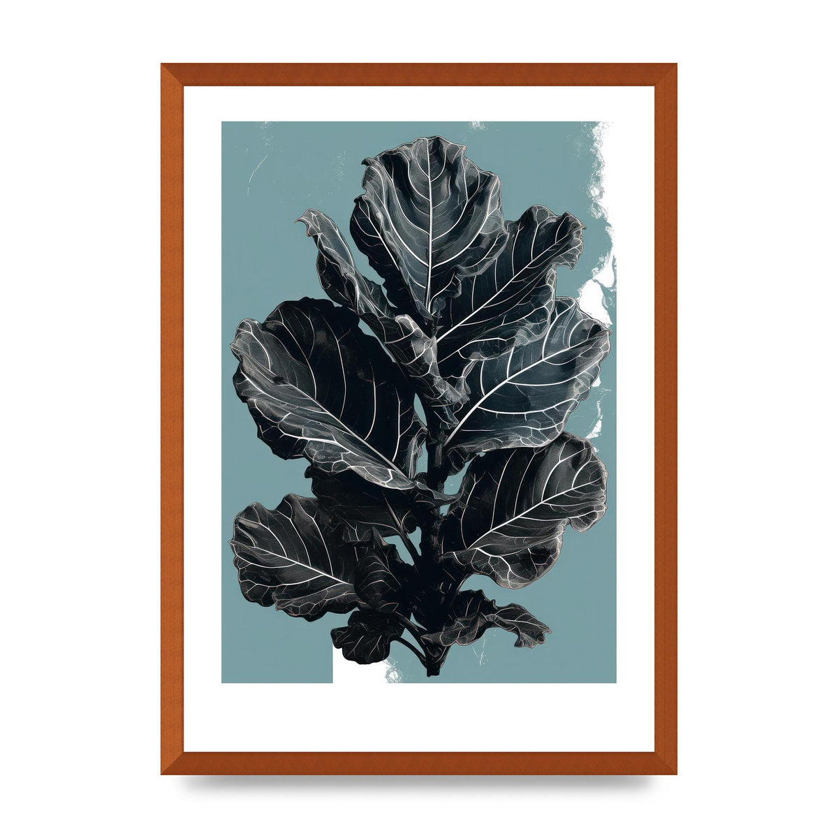 Fiddle Leaf Fig in 2D Risograph