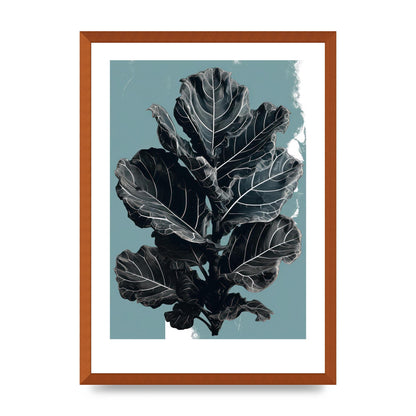 Fiddle Leaf Fig in 2D Risograph