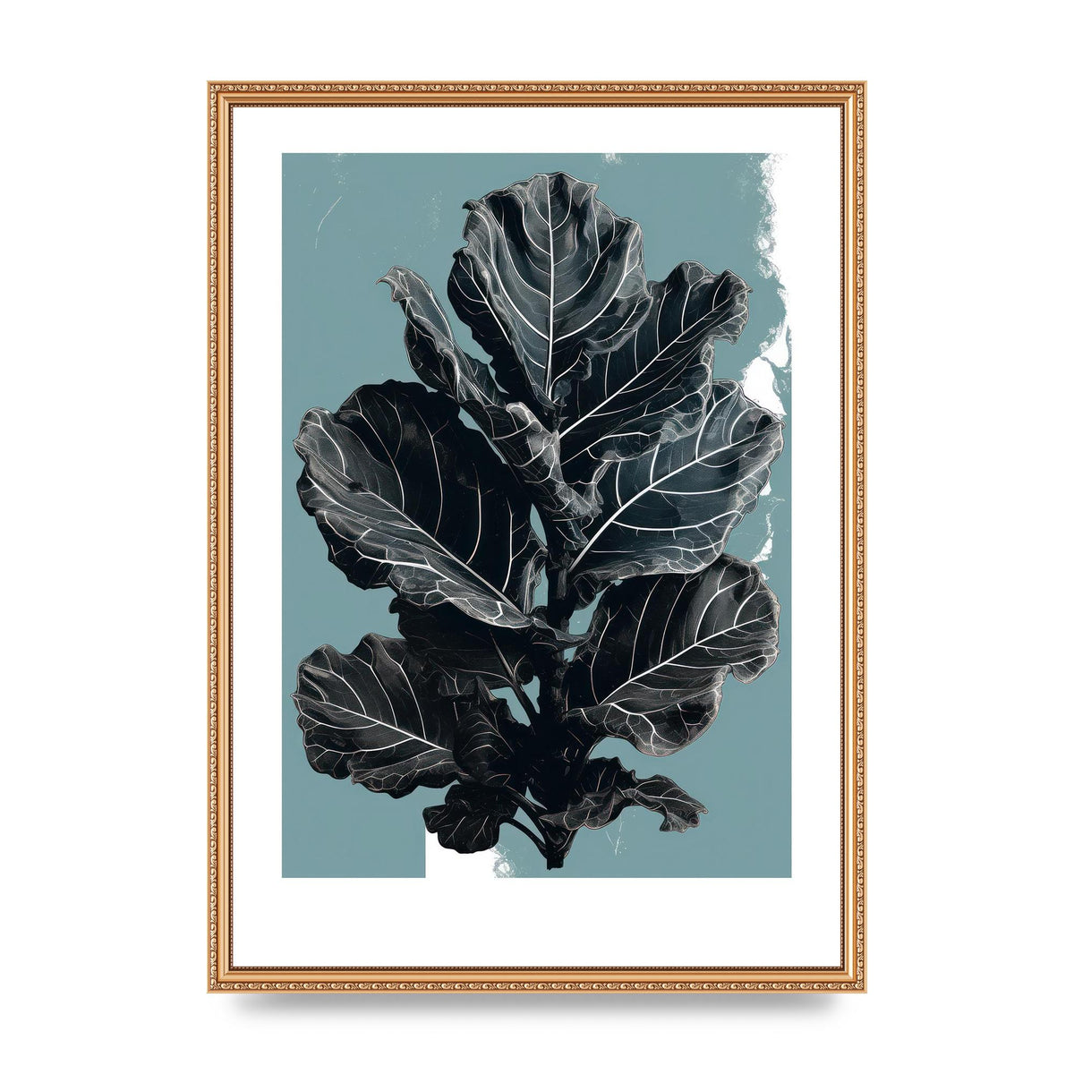 Fiddle Leaf Fig in 2D Risograph