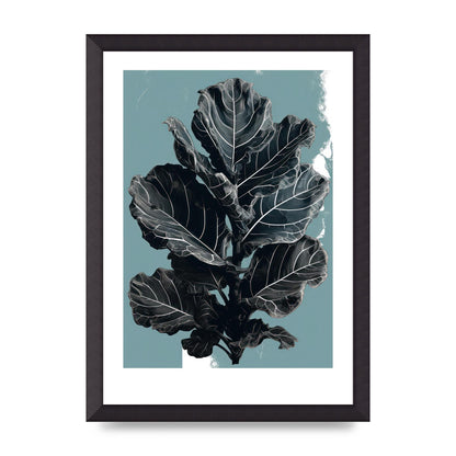 Fiddle Leaf Fig in 2D Risograph