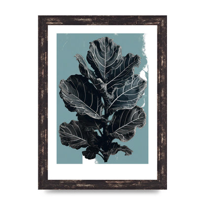 Fiddle Leaf Fig in 2D Risograph
