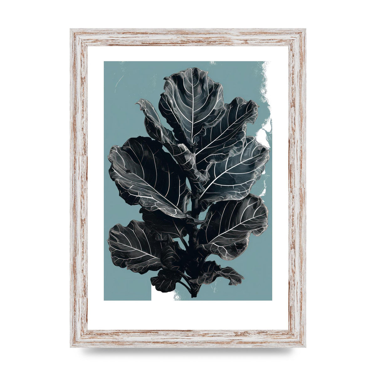 Fiddle Leaf Fig in 2D Risograph