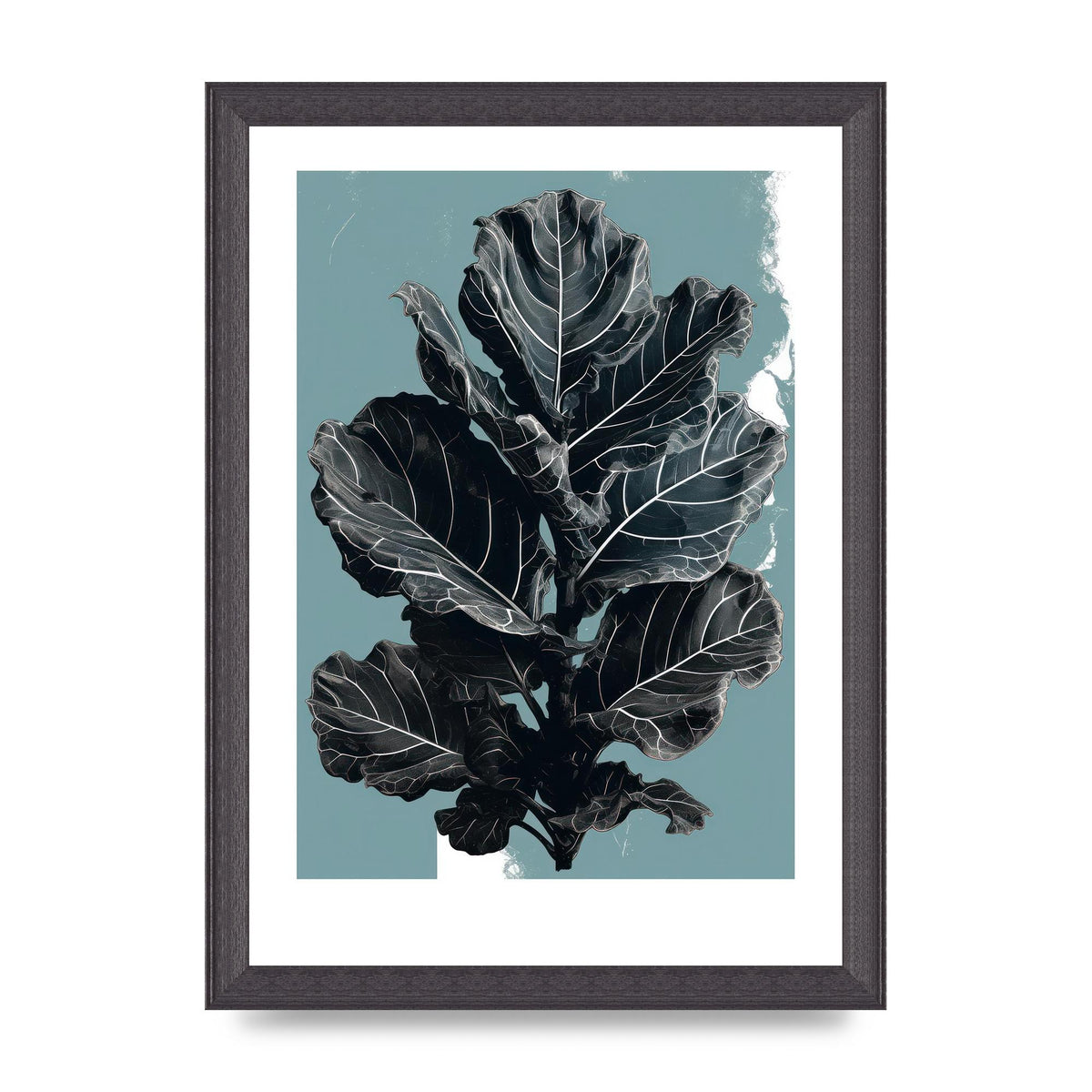 Fiddle Leaf Fig in 2D Risograph