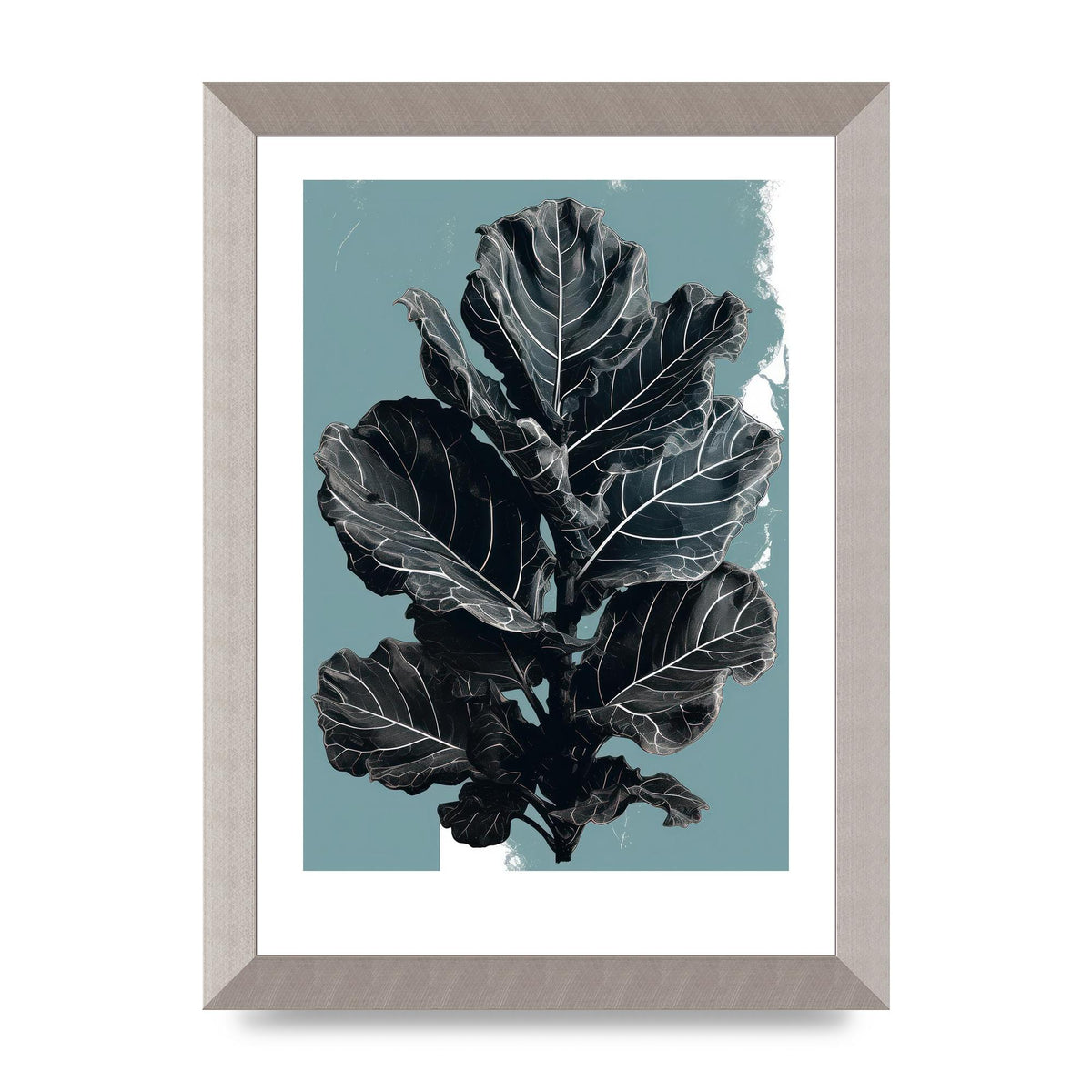Fiddle Leaf Fig in 2D Risograph
