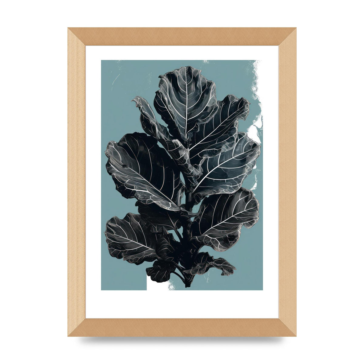 Fiddle Leaf Fig in 2D Risograph