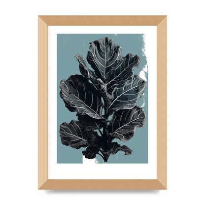 Fiddle Leaf Fig in 2D Risograph