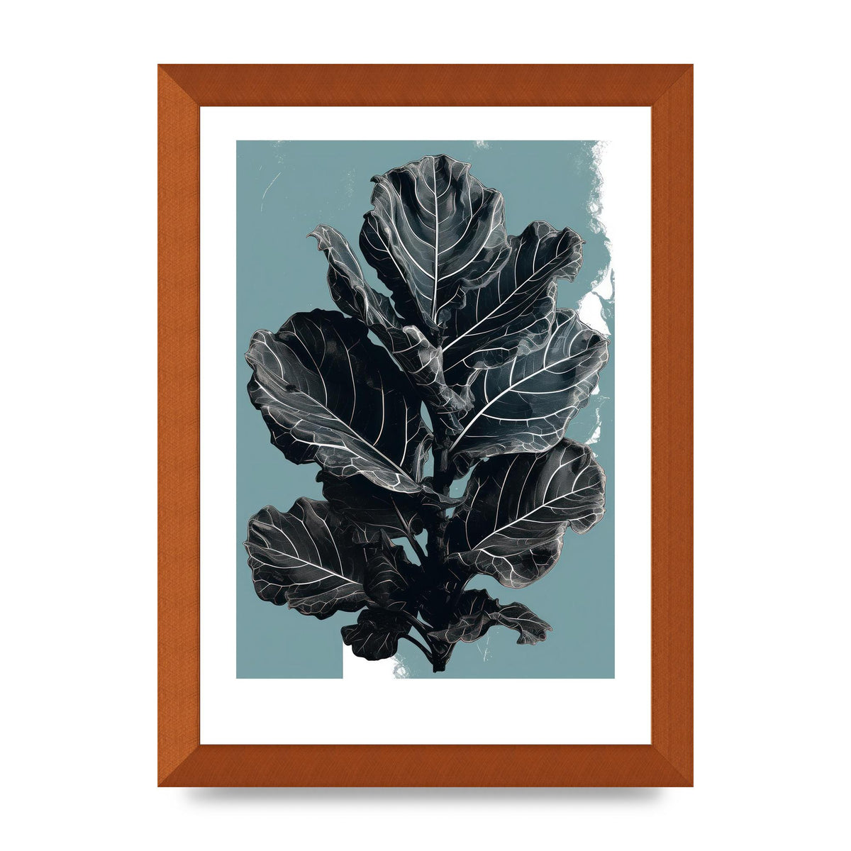 Fiddle Leaf Fig in 2D Risograph