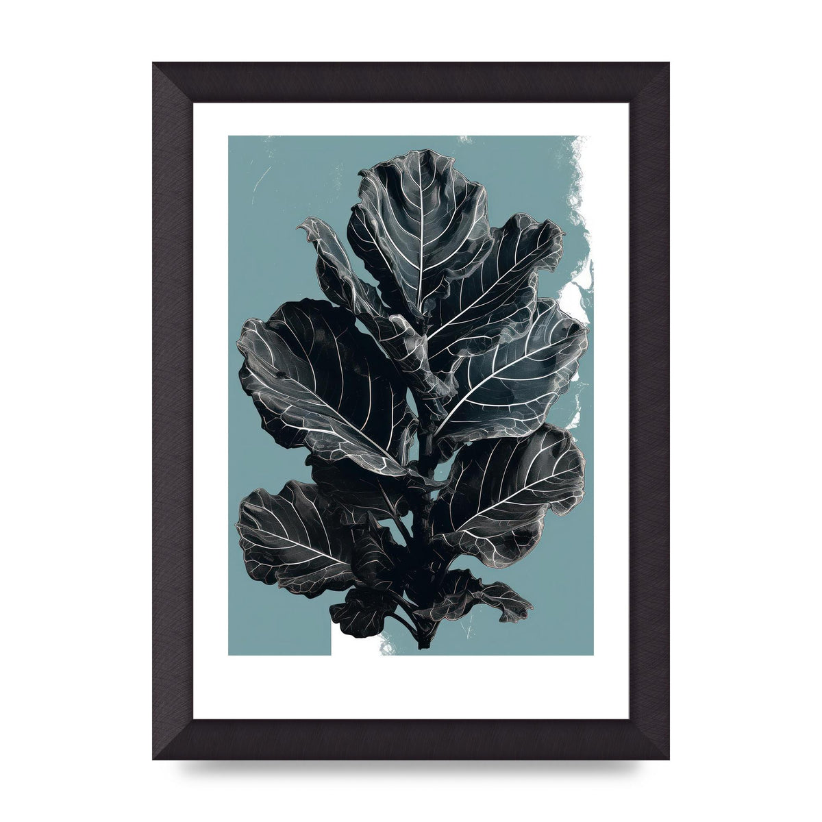 Fiddle Leaf Fig in 2D Risograph