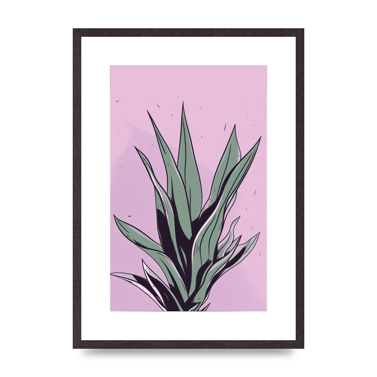 Aloe Vera in Flat 2D Risograph Style