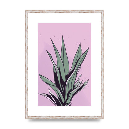 Aloe Vera in Flat 2D Risograph Style