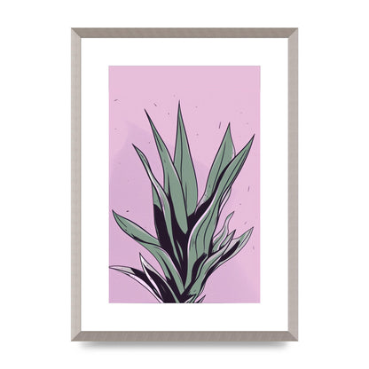 Aloe Vera in Flat 2D Risograph Style