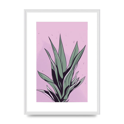 Aloe Vera in Flat 2D Risograph Style