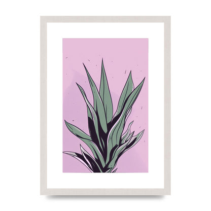 Aloe Vera in Flat 2D Risograph Style