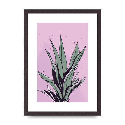 Aloe Vera in Flat 2D Risograph Style