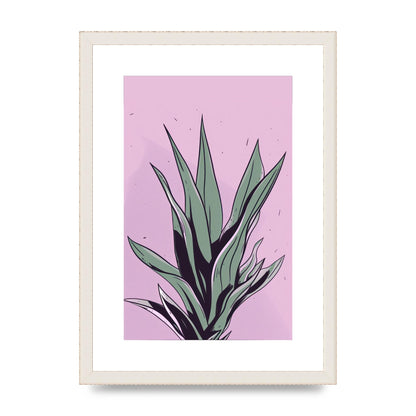 Aloe Vera in Flat 2D Risograph Style