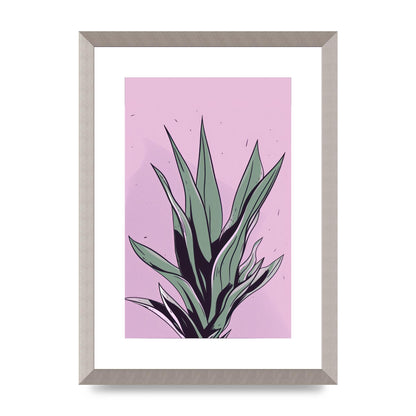 Aloe Vera in Flat 2D Risograph Style
