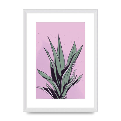 Aloe Vera in Flat 2D Risograph Style