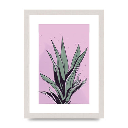 Aloe Vera in Flat 2D Risograph Style