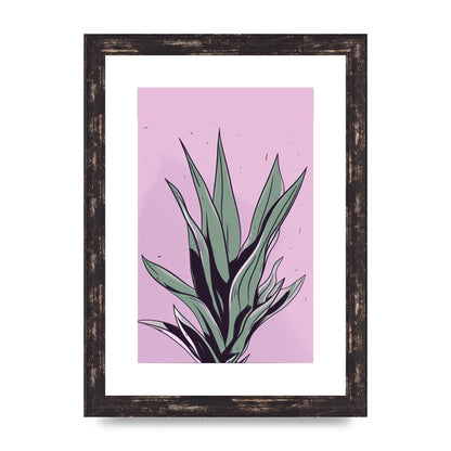 Aloe Vera in Flat 2D Risograph Style