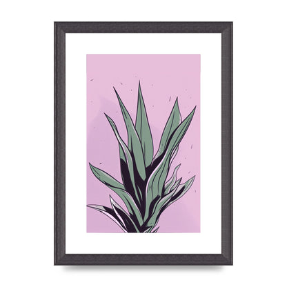 Aloe Vera in Flat 2D Risograph Style