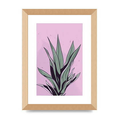 Aloe Vera in Flat 2D Risograph Style