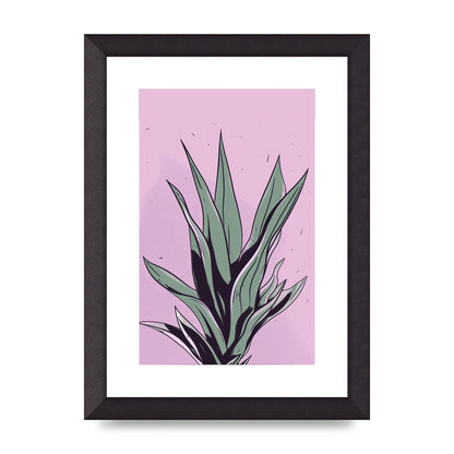 Aloe Vera in Flat 2D Risograph Style
