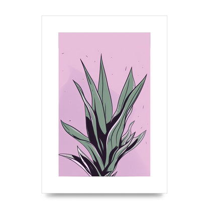 Aloe Vera in Flat 2D Risograph Style