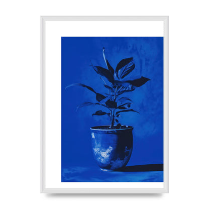 Abstract Plant on Yves Klein Blue