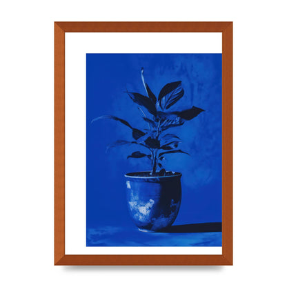 Abstract Plant on Yves Klein Blue
