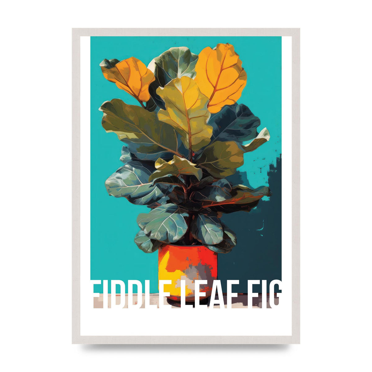 Fiddle Leaf Fig in Pop Art Style