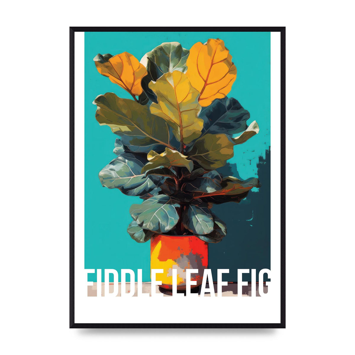 Fiddle Leaf Fig in Pop Art Style