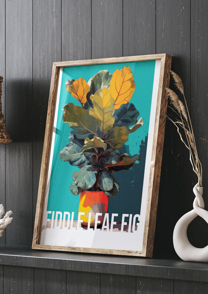 Fiddle Leaf Fig in Pop Art Style