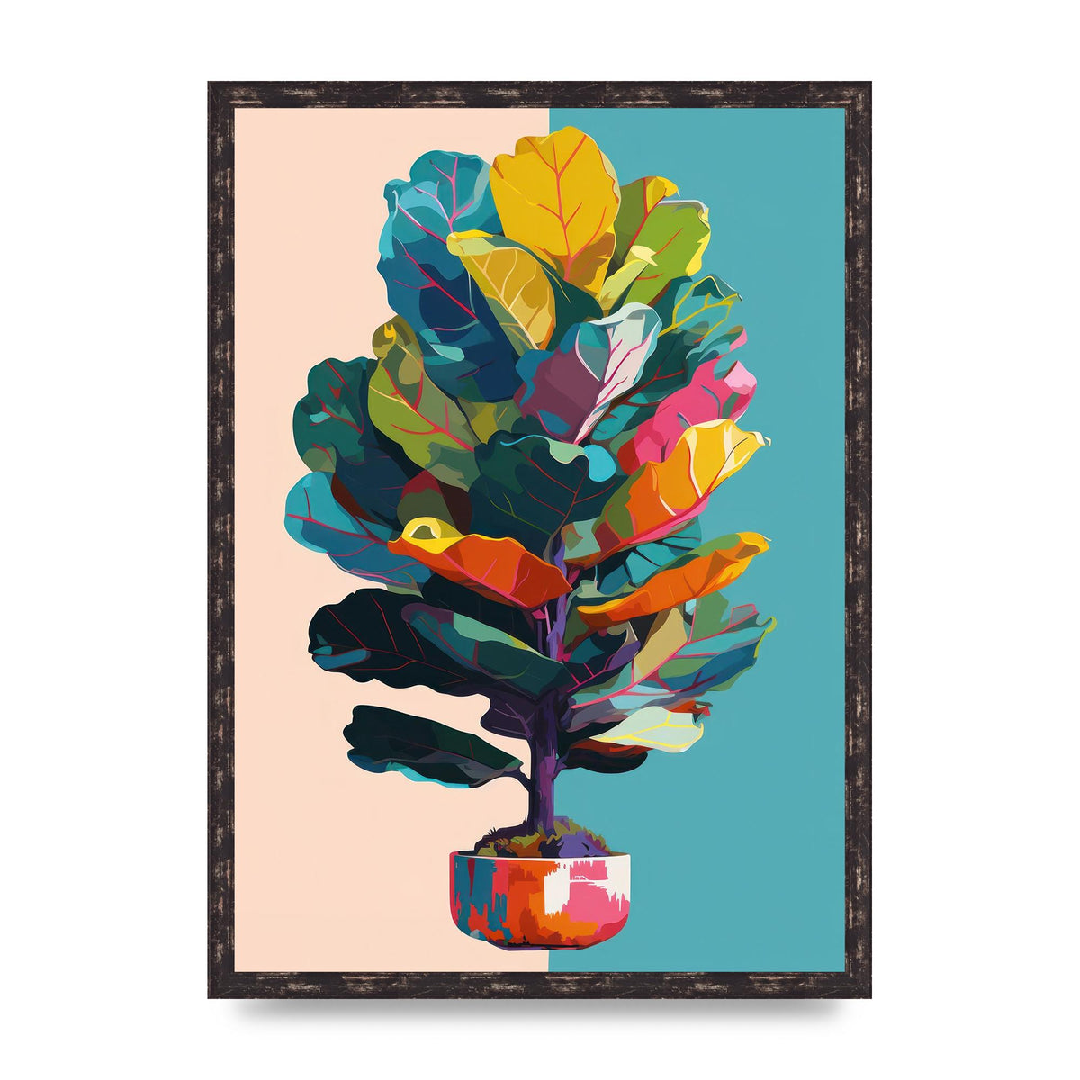 Vibrant Pop Art Fiddle Leaf Fig