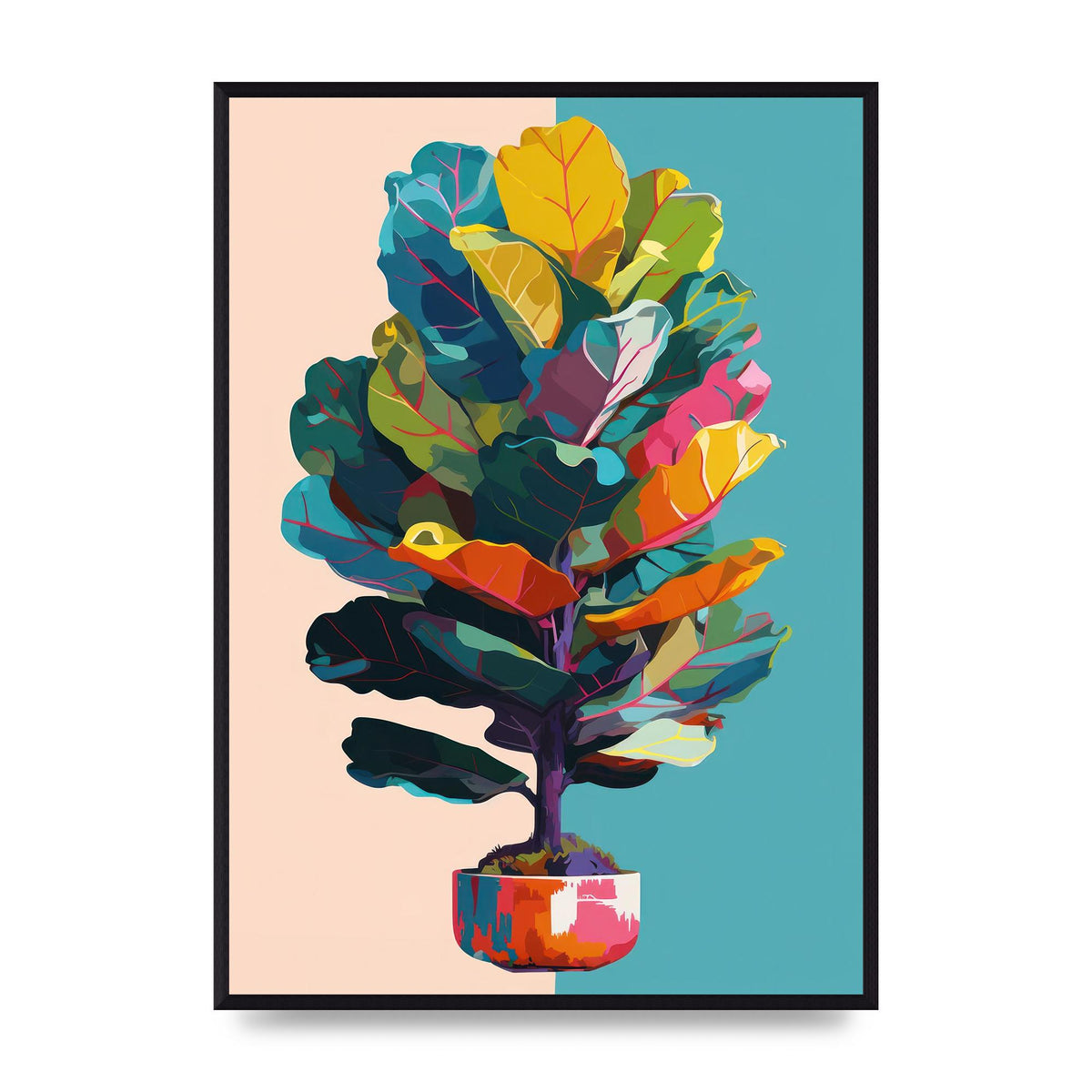 Vibrant Pop Art Fiddle Leaf Fig