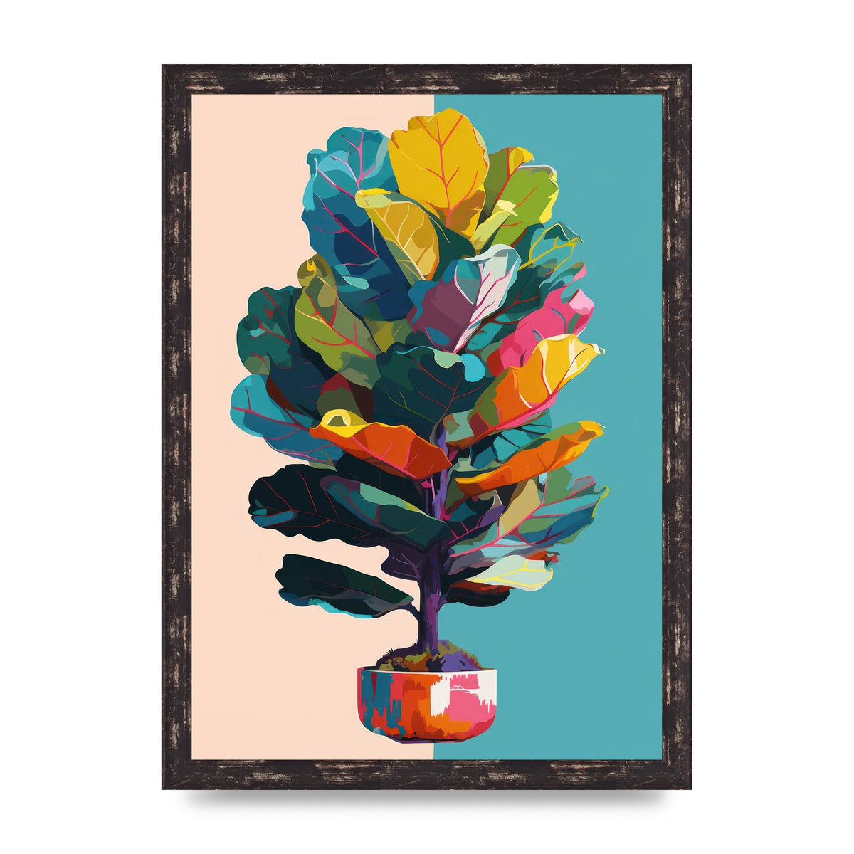 Vibrant Pop Art Fiddle Leaf Fig