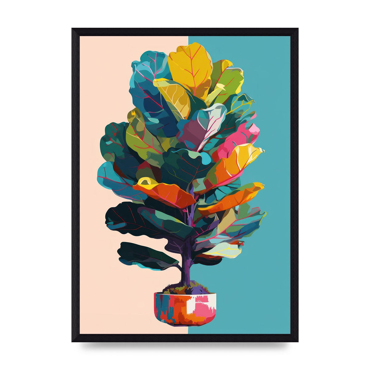 Vibrant Pop Art Fiddle Leaf Fig