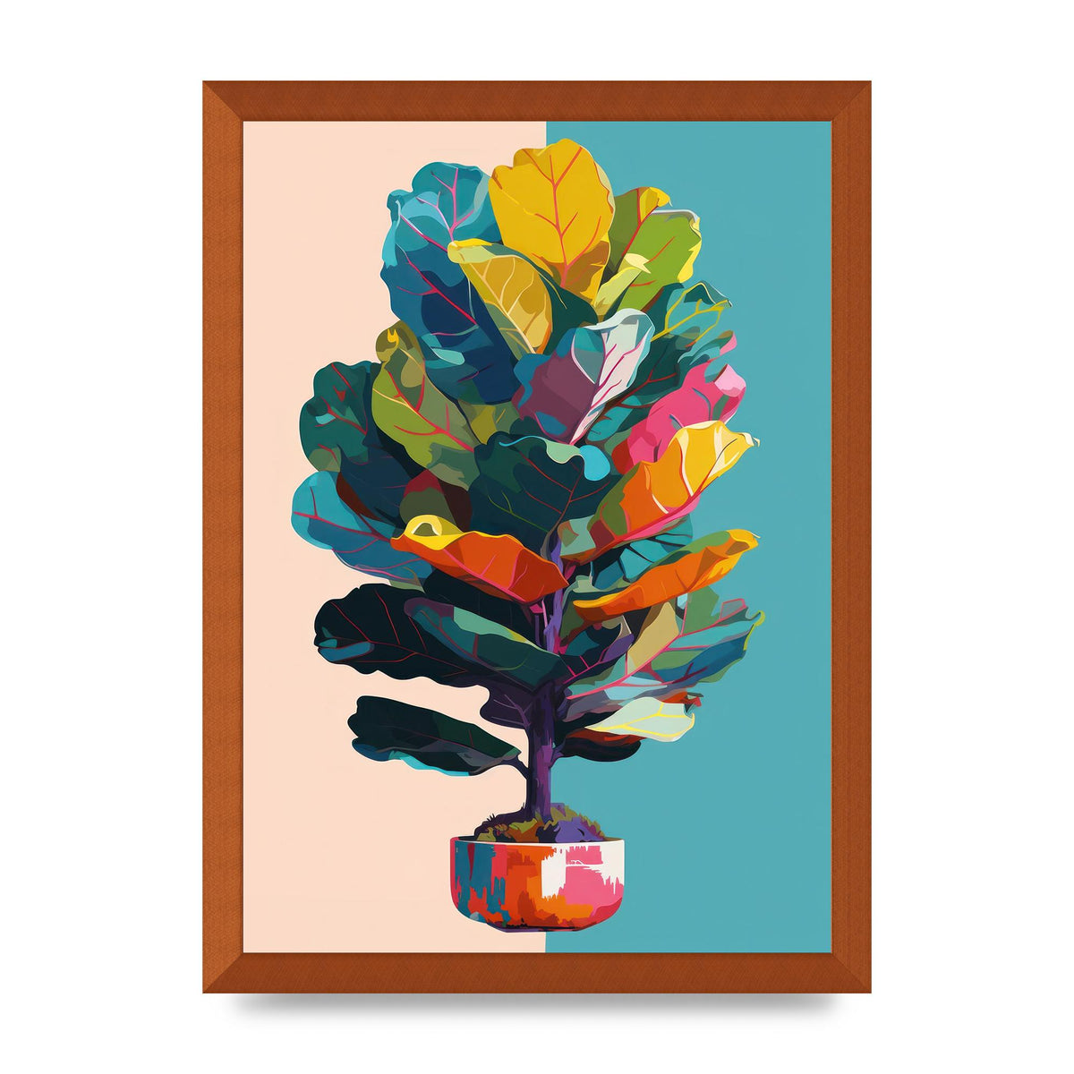 Vibrant Pop Art Fiddle Leaf Fig