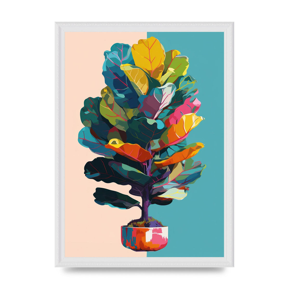 Vibrant Pop Art Fiddle Leaf Fig