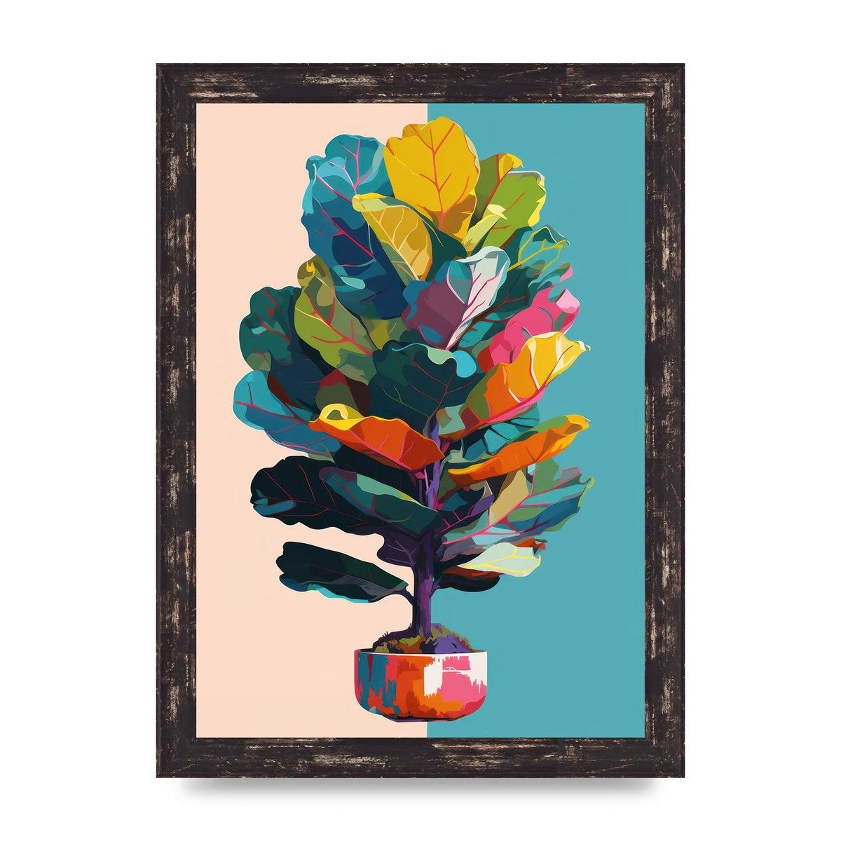 Vibrant Pop Art Fiddle Leaf Fig