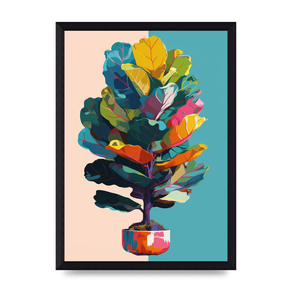 Vibrant Pop Art Fiddle Leaf Fig