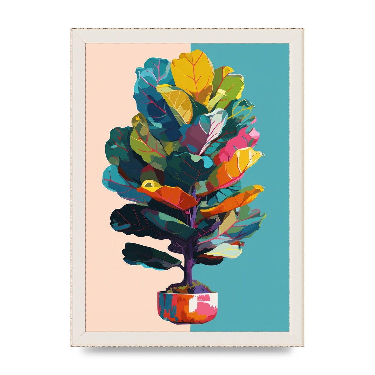 Vibrant Pop Art Fiddle Leaf Fig