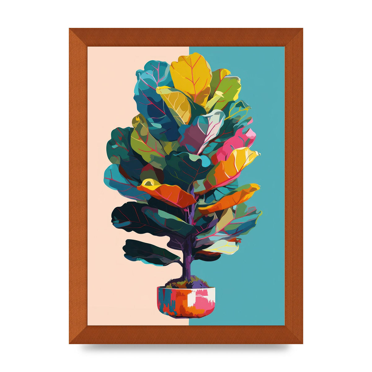 Vibrant Pop Art Fiddle Leaf Fig