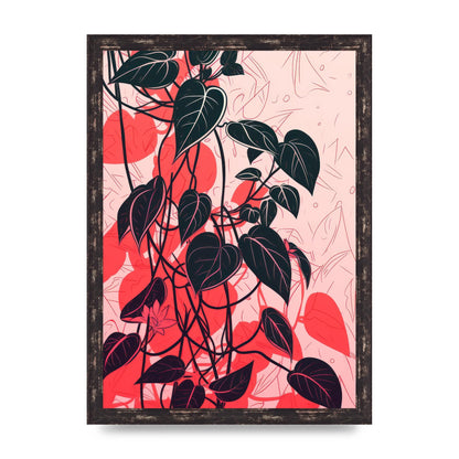Pothos Vine in Pink Monochrome