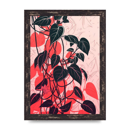 Pothos Vine in Pink Monochrome
