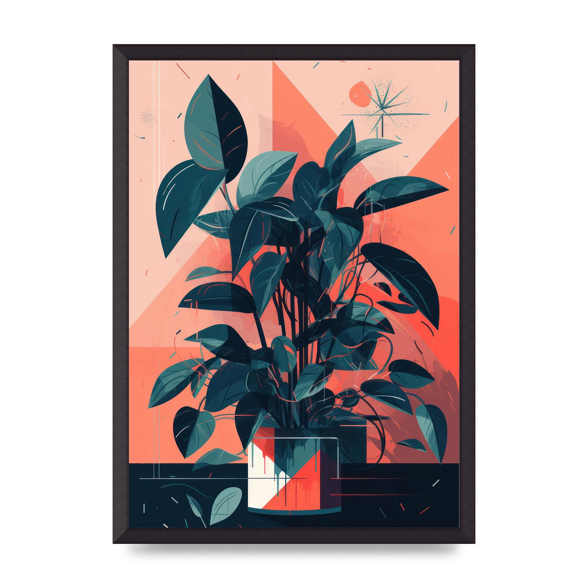 Vibrant Albers-Inspired House Plant