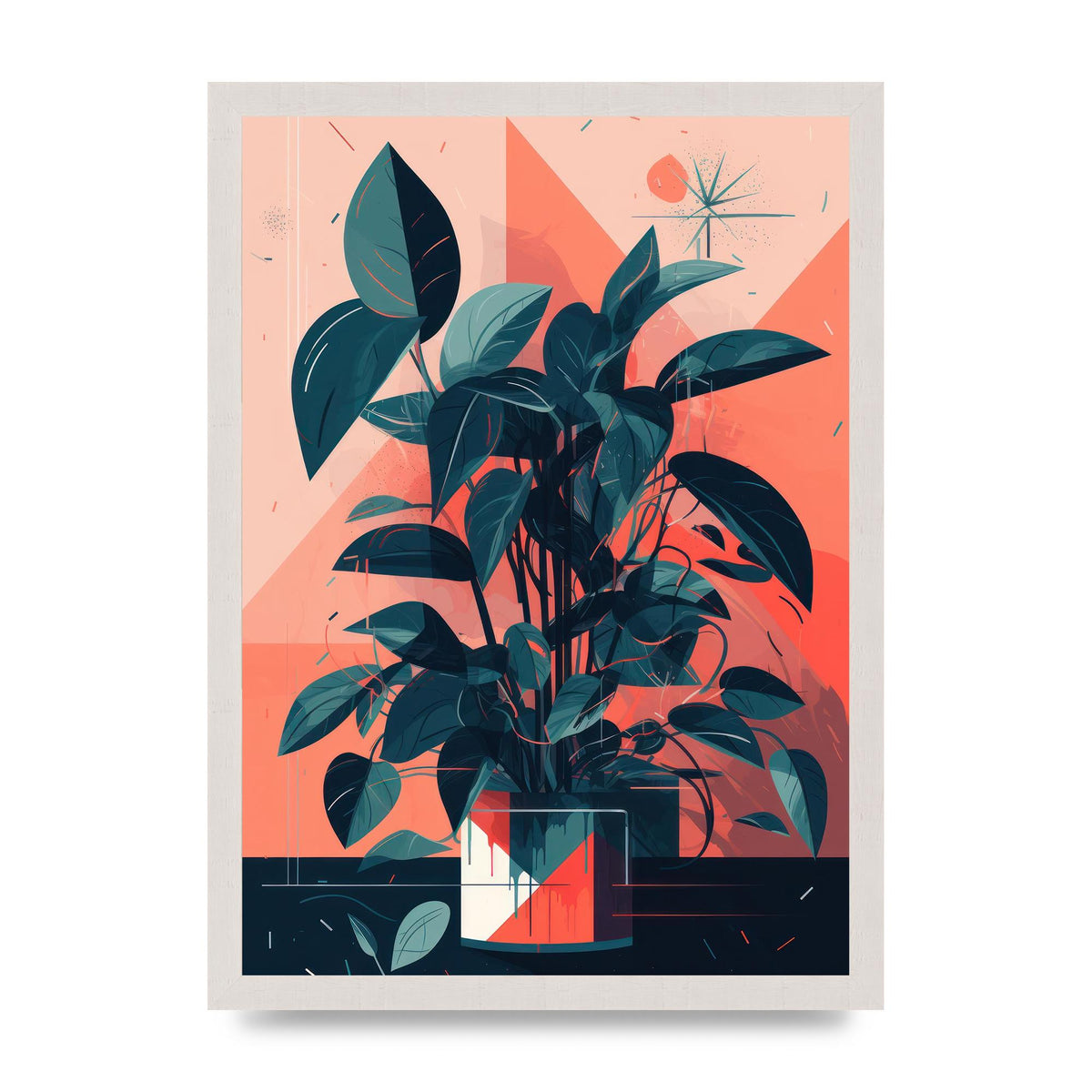 Vibrant Albers-Inspired House Plant