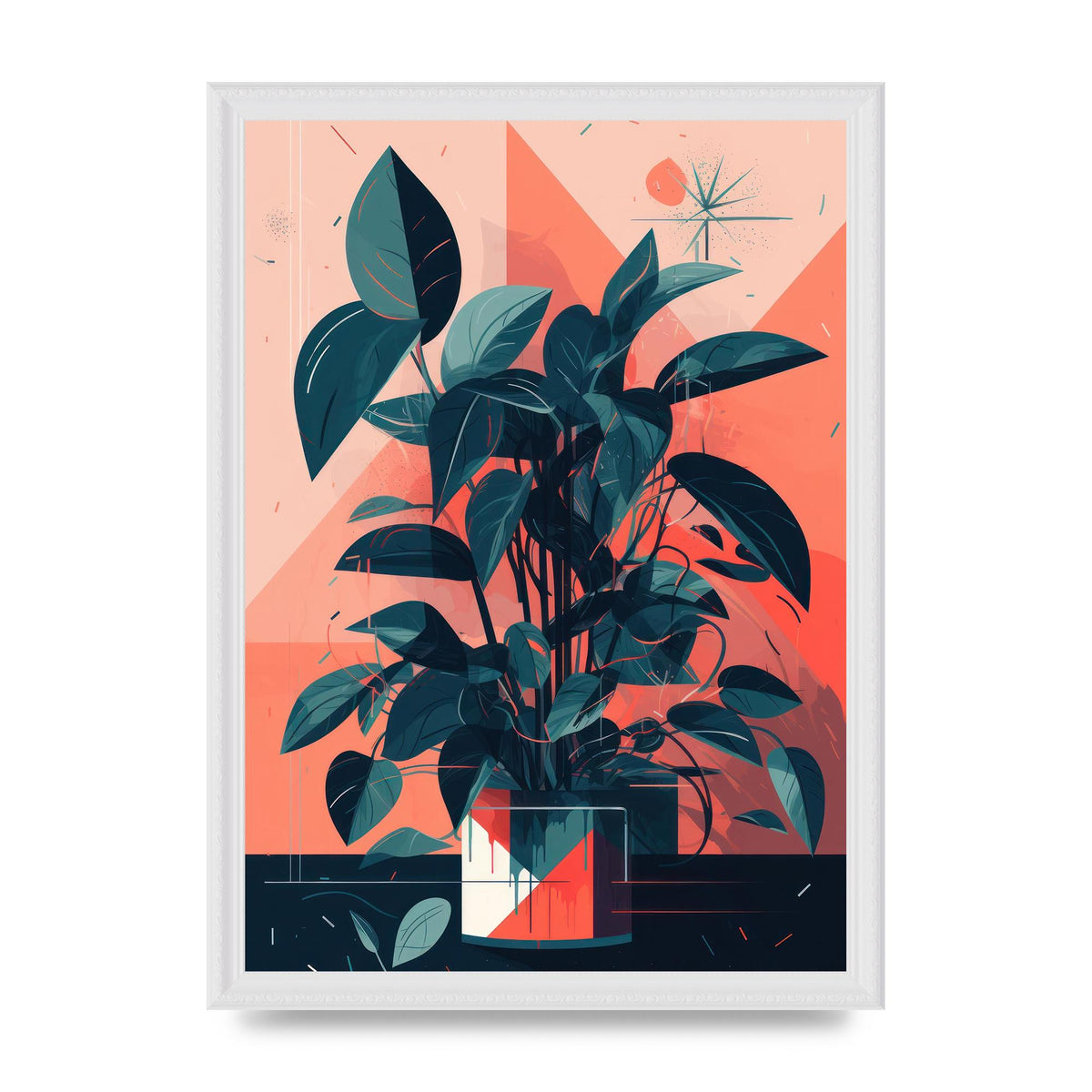 Vibrant Albers-Inspired House Plant
